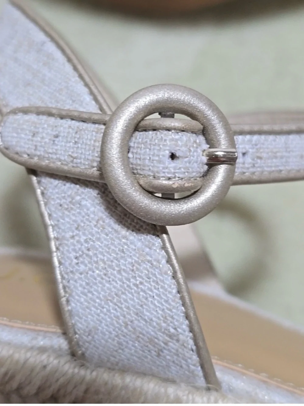 BNIB J. Crew Beige Linen Platform Espadrille Neutral Women’s Sandals